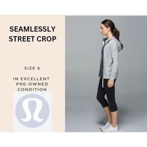 Lululemon Seamlessly Street Crop Size 6 EUC